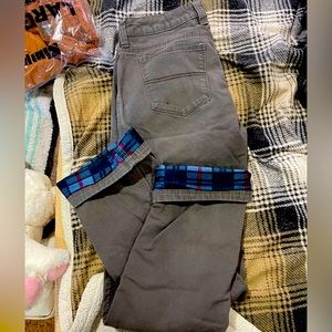 Flannel lined grey jeans. So warm and cozy. Perfect for winter